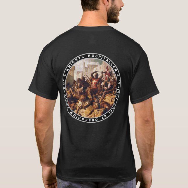 Ritter Hospitaller Kampf am Morgen-Siegel-Shirt T-Shirt (Rückseite)