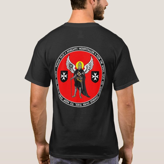 Ritter Hospitaller Wächter-Engels-Siegel-Shirt T-Shirt (Rückseite)