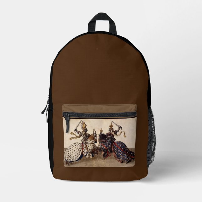 Ritter im Mittelalter Bedruckter Rucksack (Vorderseite)