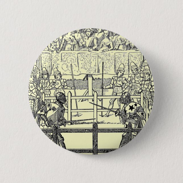 Ritter im Mittelalter Button (Vorderseite)