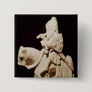 Ritter in der Rüstung auf seinem Pferd Button