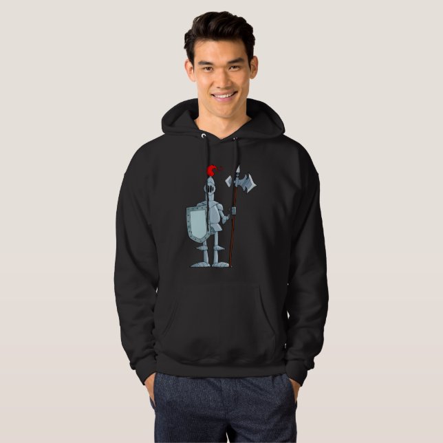 Ritter in der Rüstung Mittelalterliche Mens Hoodie (Vorne ganz)