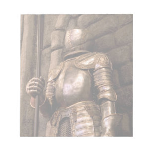 Ritter in der Rüstung Notizblock