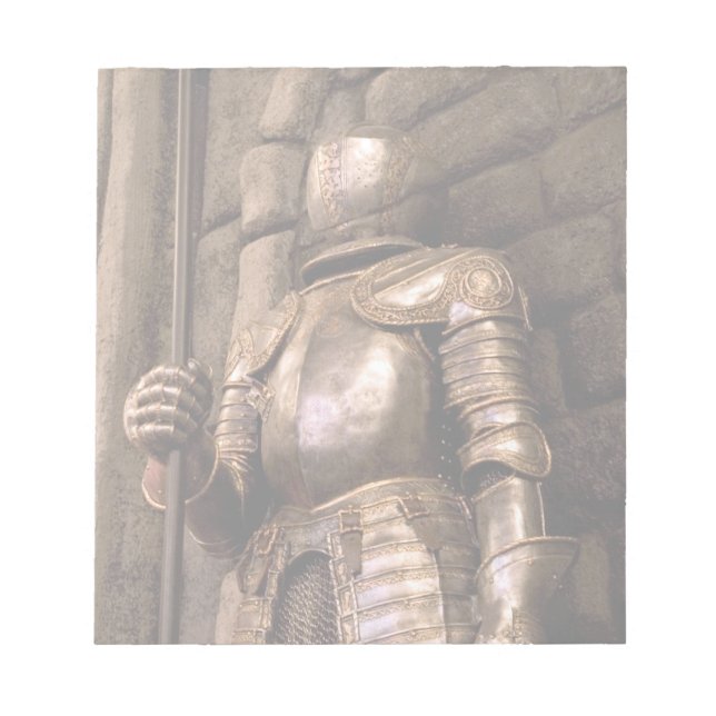 Ritter in der Rüstung Notizblock (Vorderseite)