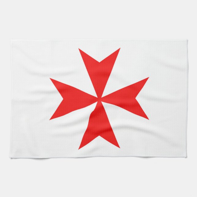 Ritter-Kreuz-Religionssymbol Maltas templar Küchentuch (Horizontal)