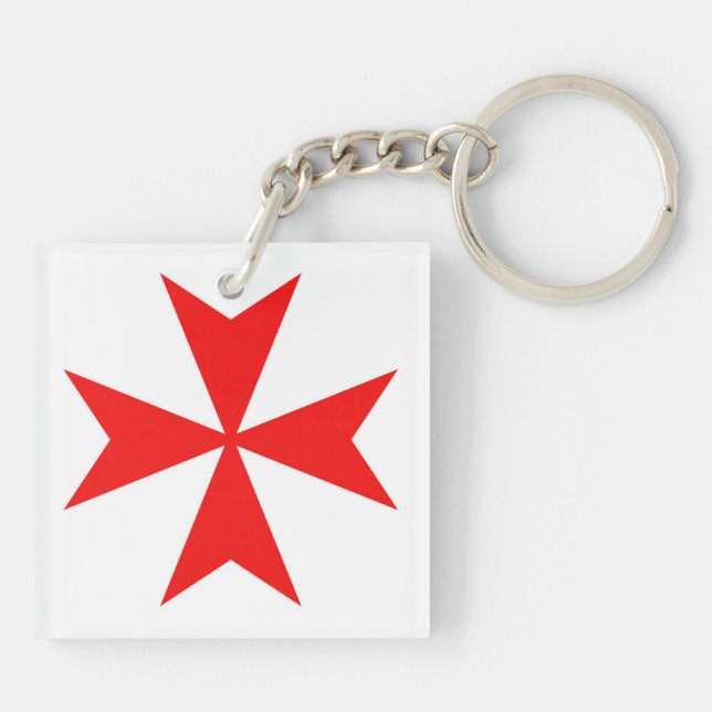 Ritter-Kreuz-Religionssymbol Maltas templar Schlüsselanhänger (Rückseite)