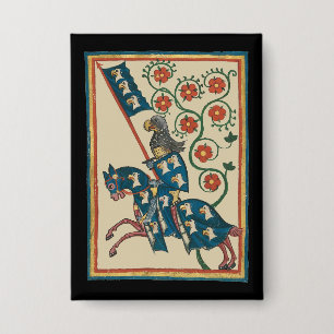 Ritter mit Adler Heraldry, Mittelalter des 14. Jah Button