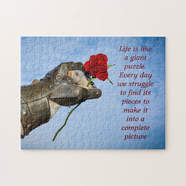 Ritter mit Herz und Sprichwort (Horizontal)