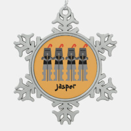 Ritter Schneeflocken Zinn-Ornament