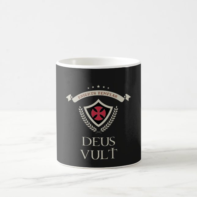 Ritter Templar DEUS VULT Angepasste Insignien Kaffeetasse (Mittel)