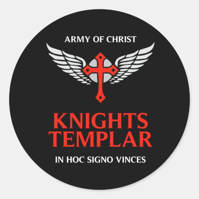 Ritter Templar Einzigartiges mittelalterliches Ins Runder Aufkleber (Vorderseite)