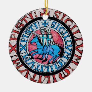 Ritter Templar Emblem-Verzierung Doppel Keramik Ornament
