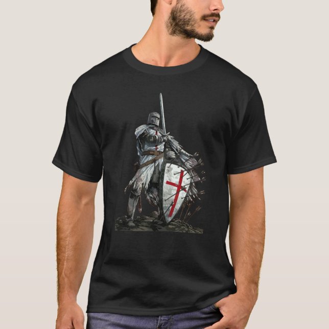 Ritter Templar Kreuzfahrer Krieger T - Shirt (Vorderseite)