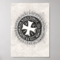 Ritter Templar Mittelalterliches Cross Siegel Cust