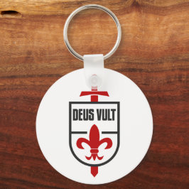 Ritter Templar MOTTO DEUS VULT Insignien Schlüsselanhänger