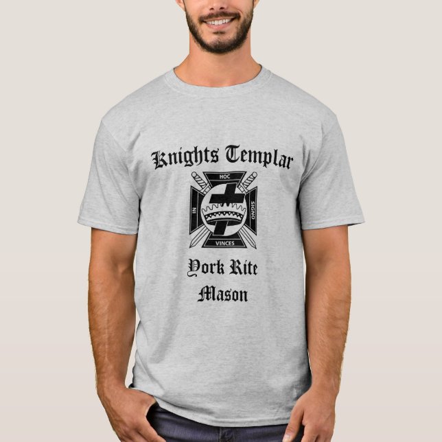 Ritter Templar, York-Ritus-Maurer T-Shirt (Vorderseite)