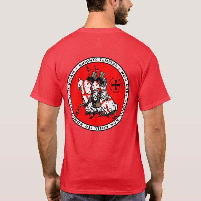 Ritter Templar zwei Ritter-Siegel-Shirt V1 T-Shirt (Rückseite)