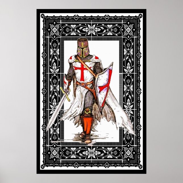Ritter Templer in Rüstung Poster (Vorne)