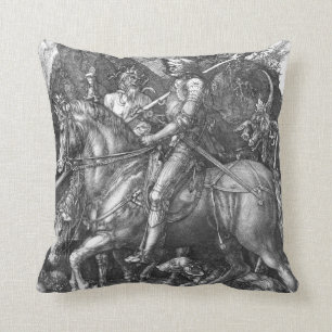 Ritter, Tod und der Teufel, 1513 (Stich) Kissen