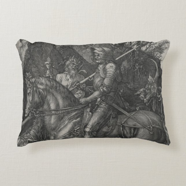 Ritter, Tod und der Teufel durch Albrecht Durer Dekokissen (Vorderseite)
