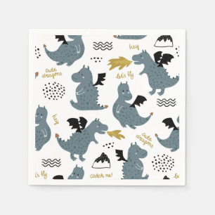 Ritter und Drachen Mairytale Birthday Party Serviette