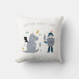 Ritter und Drachen Personalisiert Kissen