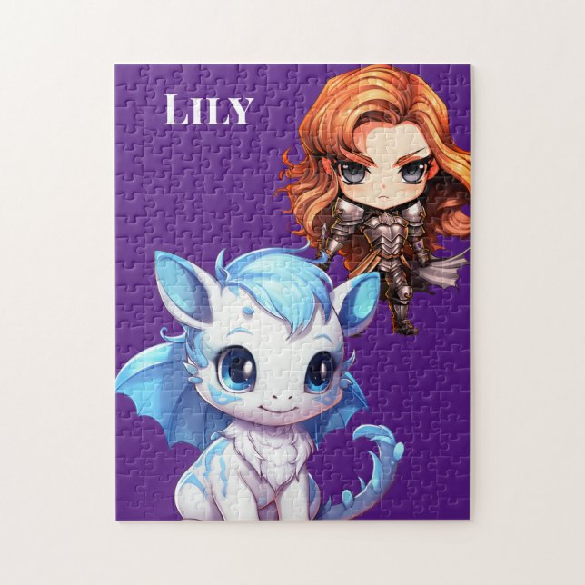 Ritter und Drachenmädchen (Vertikal)