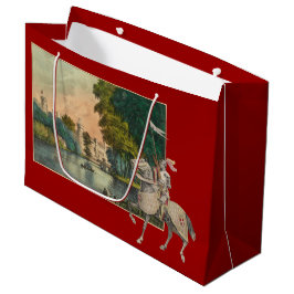 Ritter und Pferd im Rüstungs-Schloss hinten Große Geschenktüte