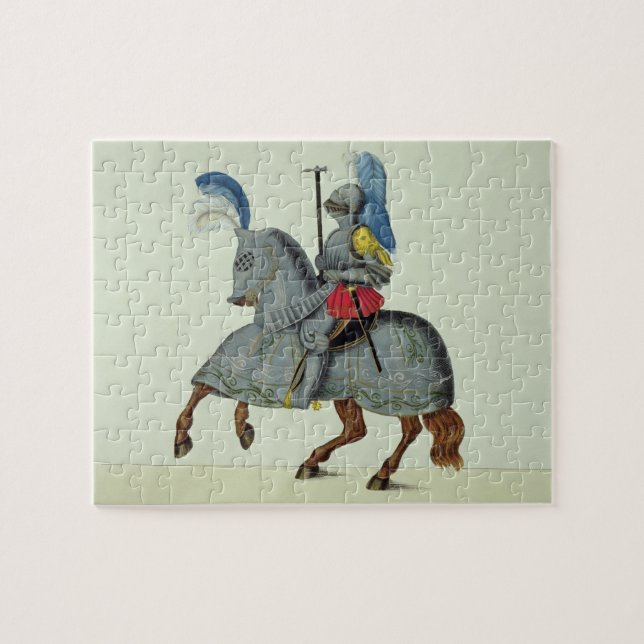 Ritter und Pferd in der Rüstung, Platte von 'einer (Horizontal)