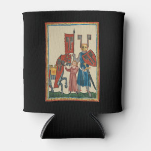 Ritter und Squire, mittelalterliche Kunst des 14.  Dosenkühler
