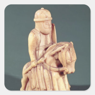 Ritter von einem Schach-Set Quadratischer Aufkleber