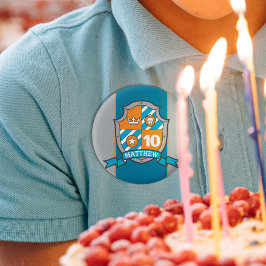 Ritter Wappen 10. Geburtstag Knopf Button