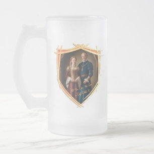 Ritter-Wappen mittelalterlich altmodisches Geschen Mattglas Bierglas