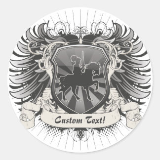 Ritter-Wappen Runder Aufkleber