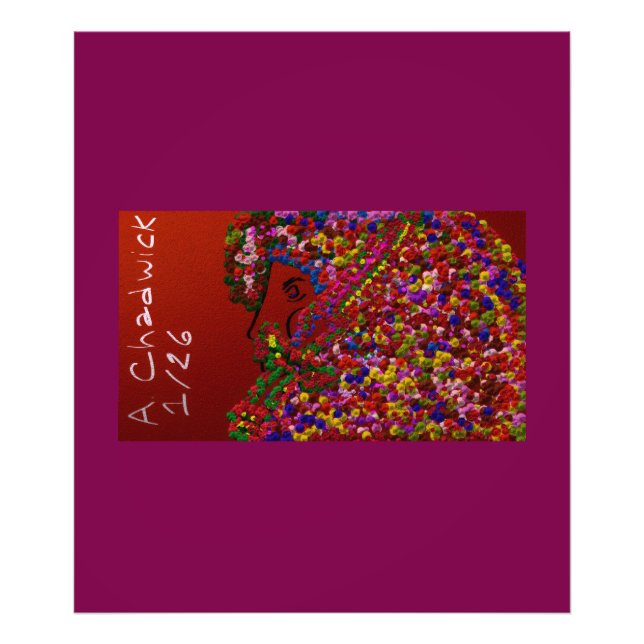 Ritterdame Flower  Fotodruck (Vorne)