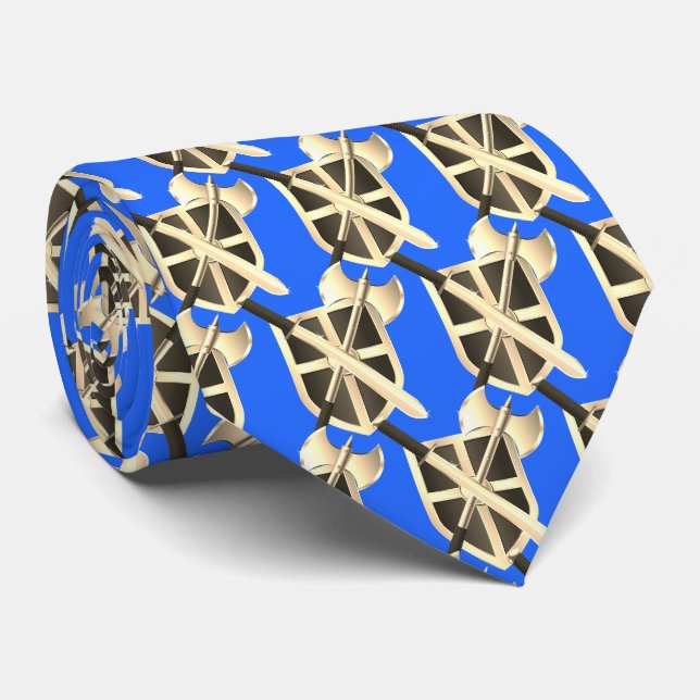 Ritterkrieger Wikings Mascot Football Necktie Krawatte (Gerollt)