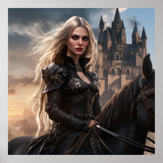 Ritterlady — mittelalterliche Kriegerinnen der Fan Poster