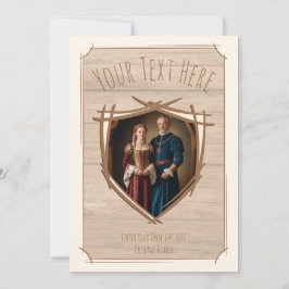 Rittermatte von Waffen Mittelalterliches Altes Vin Einladung