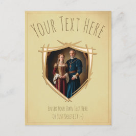 Rittermatte von Waffen Mittelalterliches Altes Vin Postkarte