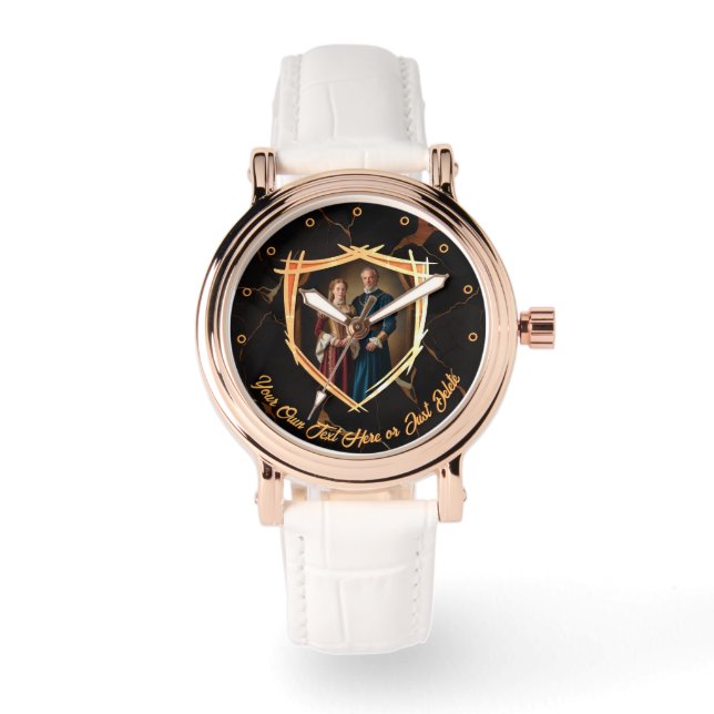 Rittermütze - mittelalterliches Geschenk Armbanduhr (Vorderseite)