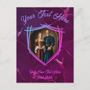 Rittermütze - mittelalterliches Geschenk Postkarte