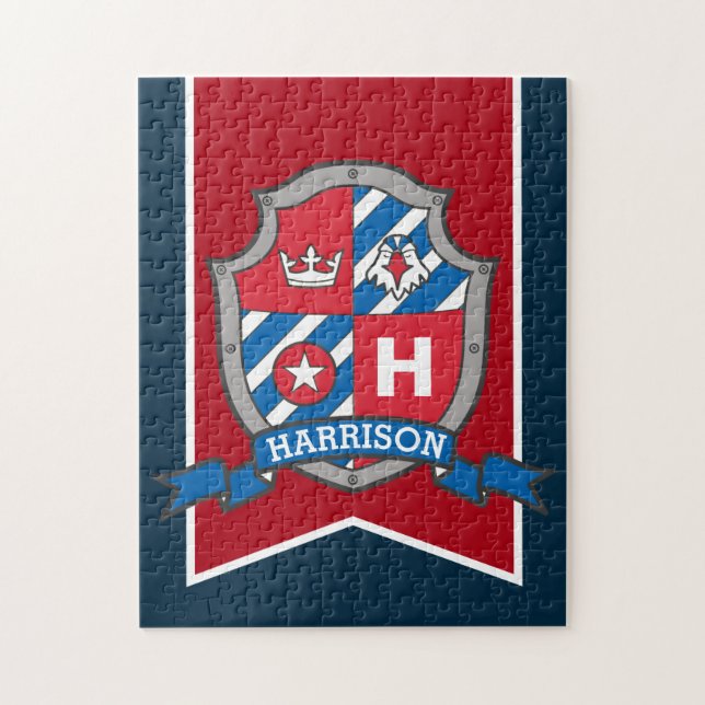 Ritterprinz Wappen personalisierter Adler (Vertikal)
