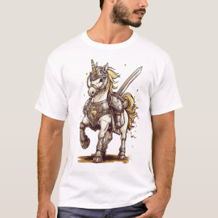 Ritterrüstung Einhorn (1) T-Shirt