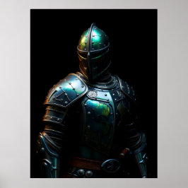 Ritterrüstung im Mittelalter, Abstrakte Farben Poster
