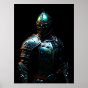 Ritterrüstung im Mittelalter, Abstrakte Farben Poster