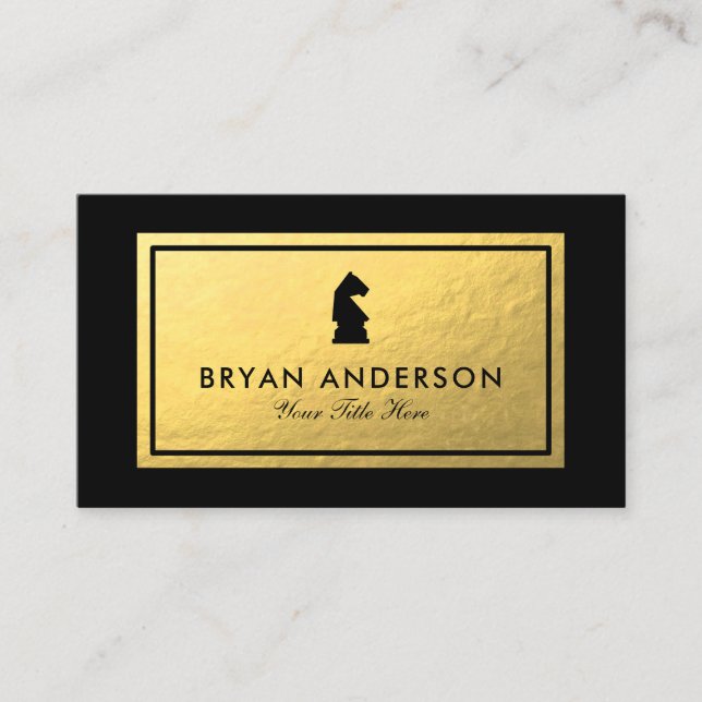 Ritterschach - Imitate Gold Fossil Business Card Visitenkarte (Vorderseite)