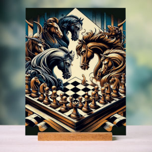 Ritterspiel - Schach trifft Fantasie Acrylschild