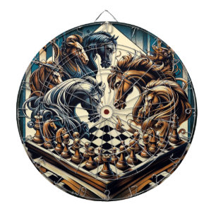 Ritterspiel - Schach trifft Fantasie Dartscheibe