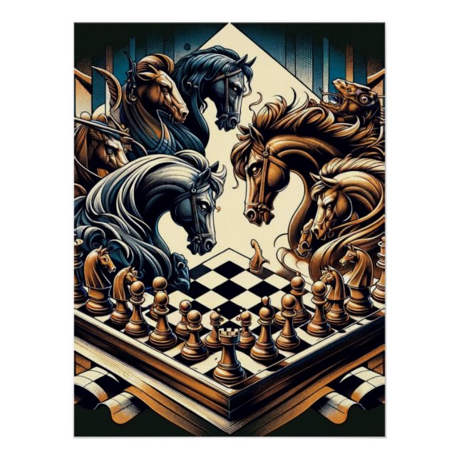 Ritterspiel - Schach trifft Fantasie Poster (Vorderseite)