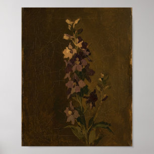 Rittersporn II, Geburtsblume Juli Poster